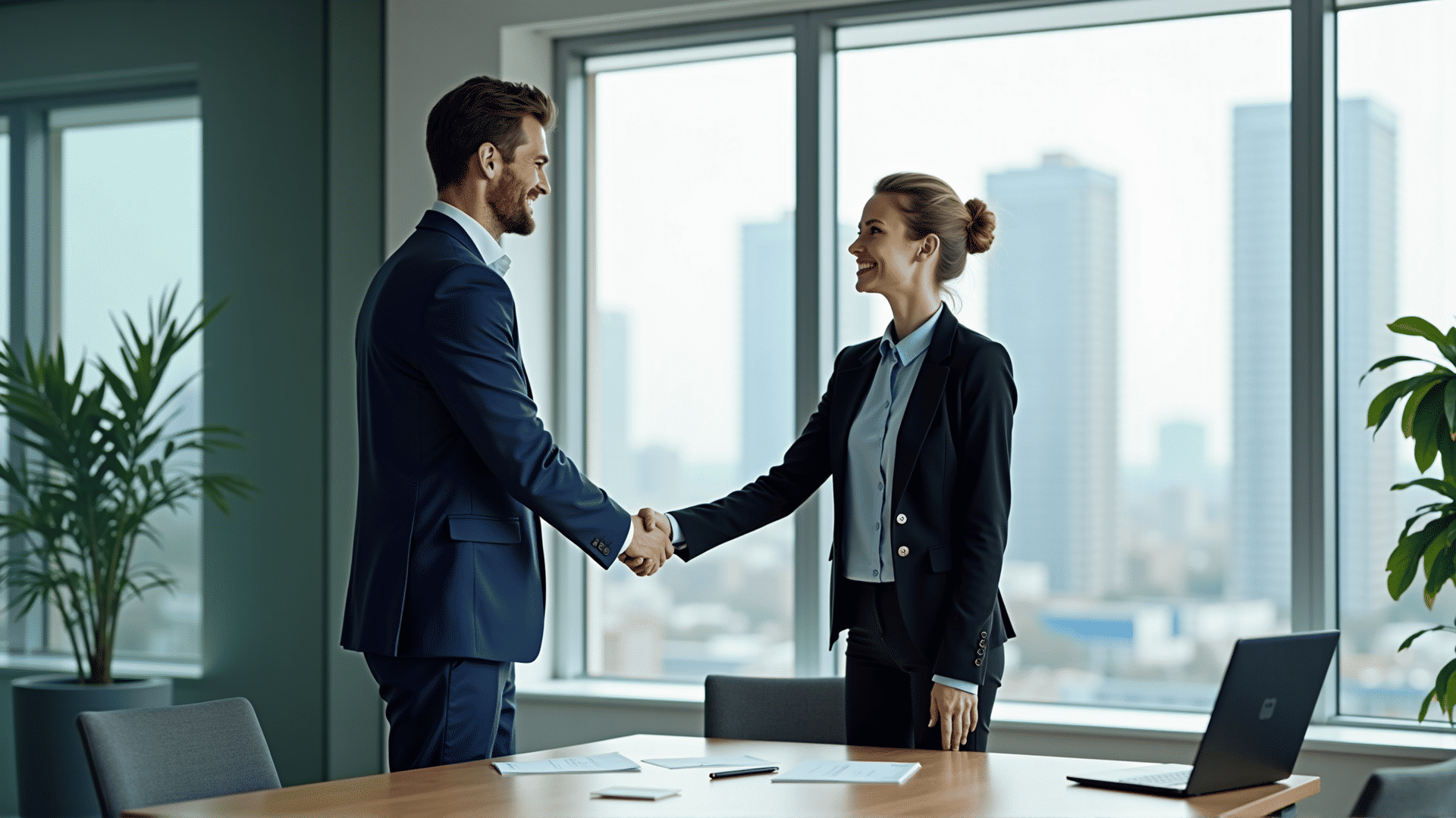 Business deal handshake